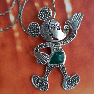 Vintage • sterling Mickey Mouse pendant